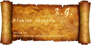 Klekler Gizella névjegykártya